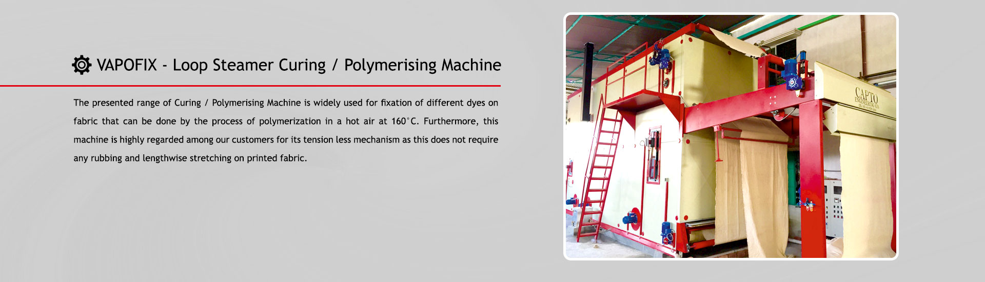 Vapofix Loop Steamer Curing Polymerising Machine